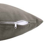 vidaXL Poťah na podložku 2 pcs HEERLEN Svetlosivá 35 x 35 cm Zamat – Obrázok 5