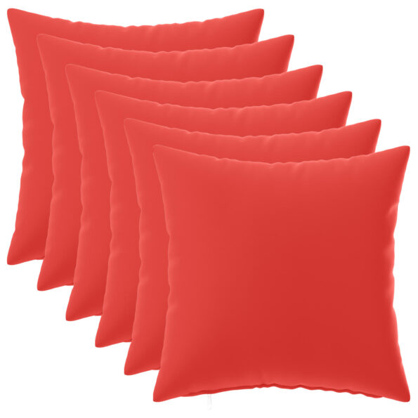 vidaXL Poťah na podložku 6 pcs HEERLEN Červená 35 x 35 cm Polyester – Obrázok 2