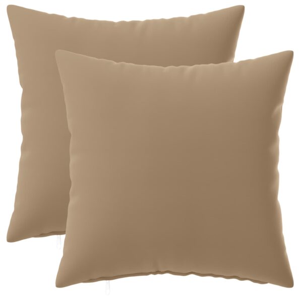 vidaXL Poťah na podložku 2 ks HEERLEN Sivohnedá 35 x 35 cm Polyester – Obrázok 2
