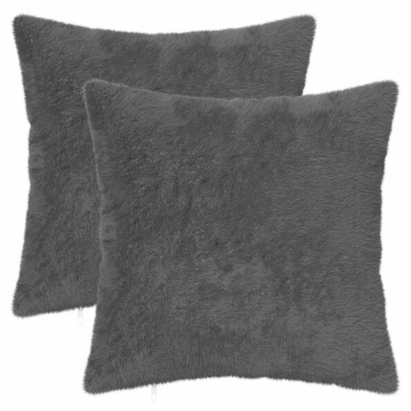 vidaXL Poťah na podložku 2 ks HEERLEN Tmavosivá 35 x 35 cm – Obrázok 2
