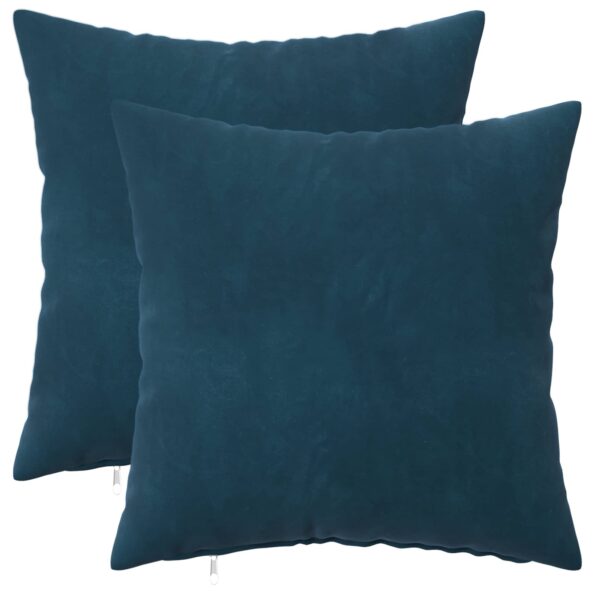 vidaXL Poťah na podložku 2 pcs HEERLEN Modrá 40 x 40 cm Zamat – Obrázok 2