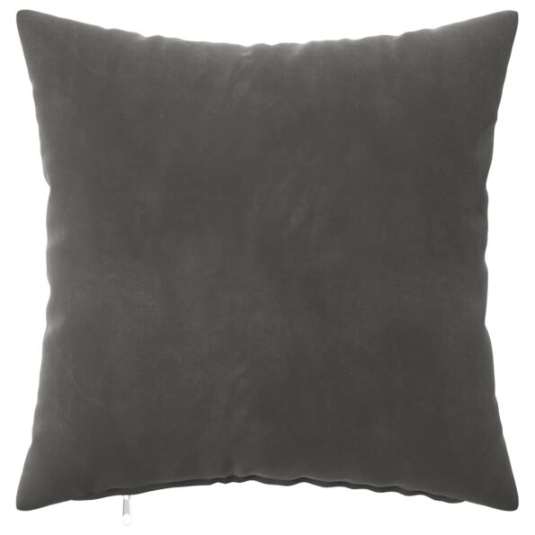 vidaXL Poťah na podložku 6 pcs HEERLEN Tmavosivá 40 x 40 cm Zamat – Obrázok 2