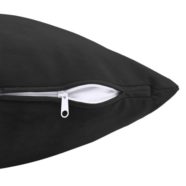 vidaXL Poťah na podložku 2 pcs HEERLEN Čierna 40 x 40 cm Zamat – Obrázok 6