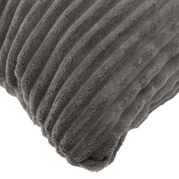 vidaXL Poťah na podložku 12 pcs HEERLEN Tmavosivá 40 x 40 cm manšestr – Obrázok 4
