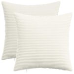 vidaXL Poťah na podložku 2 pcs HEERLEN Krémová 40 x 40 cm manšestr