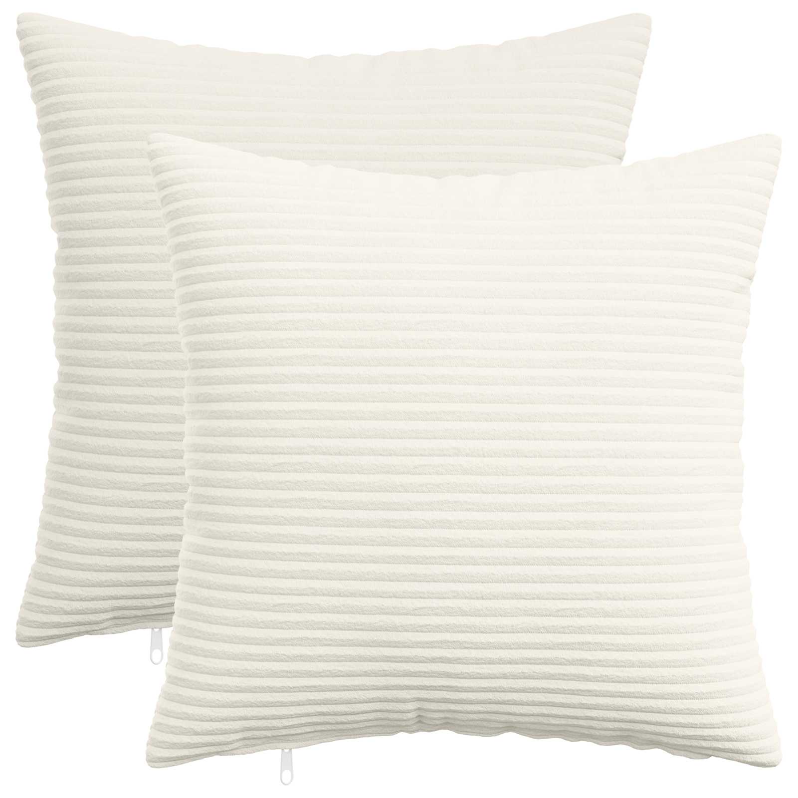 908449_1.jpg vidaXL Poťah na podložku 2 pcs HEERLEN Krémová 40 x 40 cm manšestr – Obrázok 1