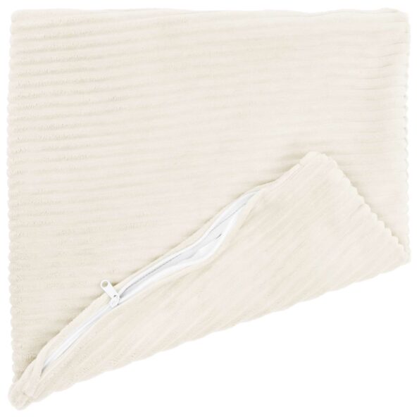vidaXL Poťah na podložku 2 pcs HEERLEN Krémová 40 x 40 cm manšestr – Obrázok 3