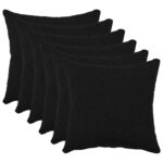 vidaXL Poťah na podložku 6 pcs HEERLEN Čierna 40 x 40 cm Bouclé