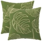 vidaXL Poťah na podložku 2 pcs HEERLEN Design s listami 40 x 40 cm – Obrázok 2