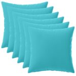 vidaXL Poťah na podložku 6 pcs HEERLEN Tyrkysová 40 x 40 cm Polyester – Obrázok 2
