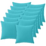vidaXL Poťah na podložku 12 pcs HEERLEN Tyrkysová 40 x 40 cm Polyester – Obrázok 2