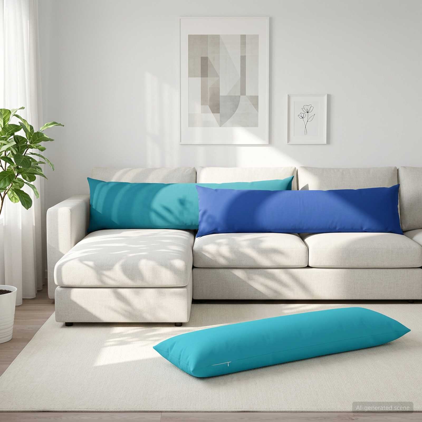 908983_1.jpg vidaXL Poťah na podložku HEERLEN Tyrkysová 40 x 145 cm Polyester – Obrázok 1