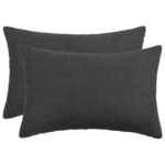 vidaXL Poťah na podložku 2 pcs HEERLEN Tmavosivá 40 x 60 cm Bouclé