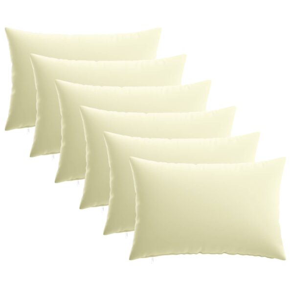 vidaXL Poťah na podložku 6 pcs HEERLEN Krémová 40 x 60 cm Polyester – Obrázok 2