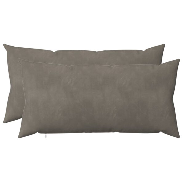 vidaXL Poťah na podložku 2 pcs HEERLEN Svetlosivá 40 x 70 cm Zamat – Obrázok 2