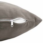 vidaXL Poťah na podložku 2 pcs HEERLEN Svetlosivá 40 x 70 cm Zamat – Obrázok 6