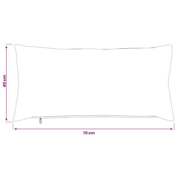vidaXL Poťah na podložku 6 pcs HEERLEN Svetlosivá 40 x 70 cm manšestr – Obrázok 9