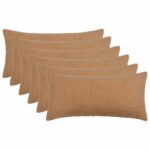 vidaXL Poťah na podložku 6 pcs HEERLEN Béžová 40 x 70 cm Bouclé