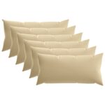 vidaXL Poťah na podložku 6 pcs HEERLEN Béžová 40 x 70 cm Polyester – Obrázok 2