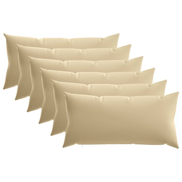 vidaXL Poťah na podložku 6 pcs HEERLEN Béžová 40 x 70 cm Polyester – Obrázok 2