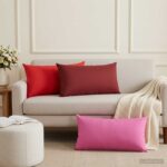 vidaXL Poťah na podložku 2 pcs HEERLEN Červená 40 x 70 cm Polyester
