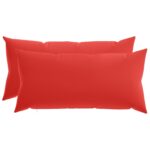 vidaXL Poťah na podložku 2 pcs HEERLEN Červená 40 x 70 cm Polyester – Obrázok 2