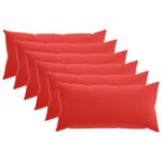 vidaXL Poťah na podložku 6 pcs HEERLEN Červená 40 x 70 cm Polyester – Obrázok 2
