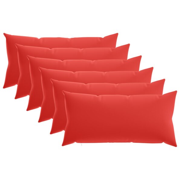 vidaXL Poťah na podložku 6 pcs HEERLEN Červená 40 x 70 cm Polyester – Obrázok 2