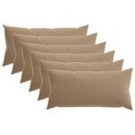vidaXL Poťah na podložku 6 ks HEERLEN Sivohnedá 40 x 70 cm Polyester – Obrázok 2