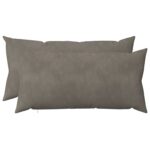 vidaXL Poťah na podložku 2 pcs HEERLEN Svetlosivá 40 x 80 cm Zamat – Obrázok 2