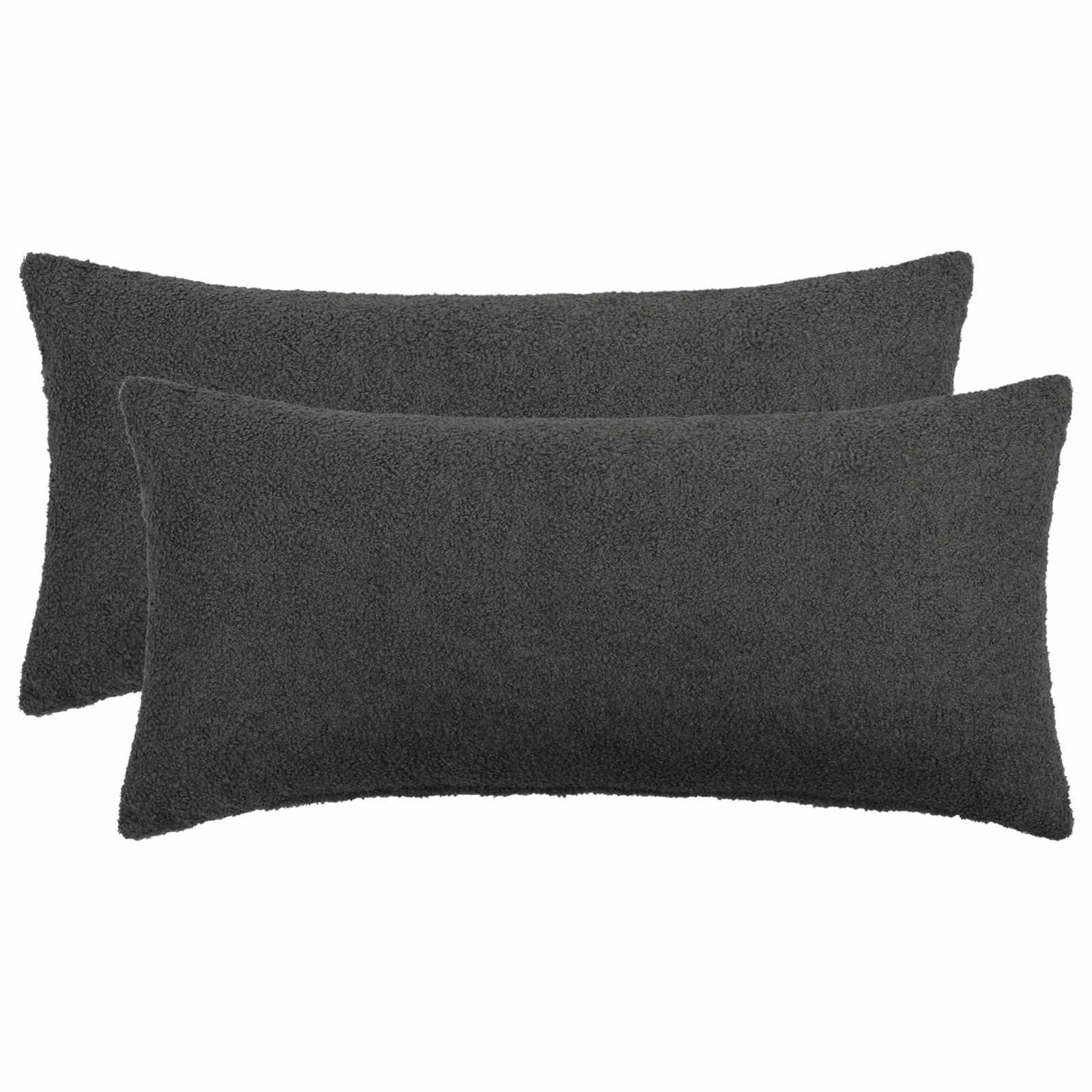 909946_1.jpg vidaXL Poťah na podložku 2 pcs HEERLEN Tmavosivá 40 x 80 cm Bouclé – Obrázok 1