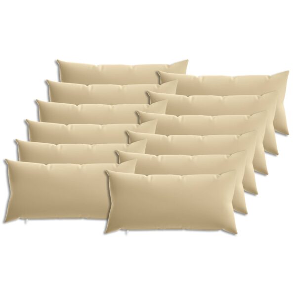 vidaXL Poťah na podložku 12 pcs HEERLEN Béžová 40 x 80 cm Polyester – Obrázok 2