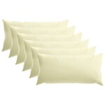 vidaXL Poťah na podložku 6 pcs HEERLEN Krémová 40 x 80 cm Polyester – Obrázok 2
