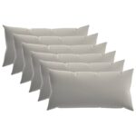 vidaXL Poťah na podložku 6 pcs HEERLEN Sivá 40 x 80 cm Polyester – Obrázok 2