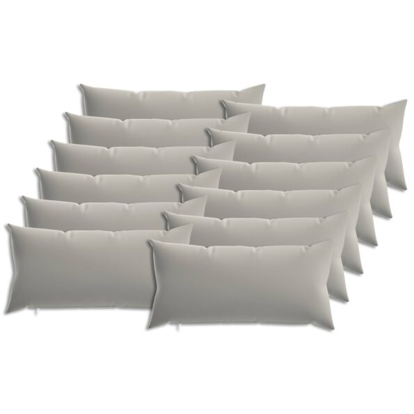 vidaXL Poťah na podložku 12 pcs HEERLEN Sivá 40 x 80 cm Polyester – Obrázok 2