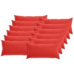 vidaXL Poťah na podložku 12 pcs HEERLEN Červená 40 x 80 cm Polyester – Obrázok 2