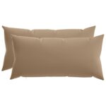 vidaXL Poťah na podložku 2 ks HEERLEN Sivohnedá 40 x 80 cm Polyester – Obrázok 2