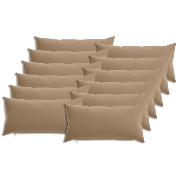 vidaXL Poťah na podložku 12 ks HEERLEN Sivohnedá 40 x 80 cm Polyester – Obrázok 2