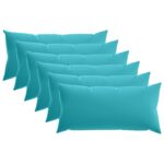 vidaXL Poťah na podložku 6 pcs HEERLEN Tyrkysová 40 x 80 cm Polyester – Obrázok 2