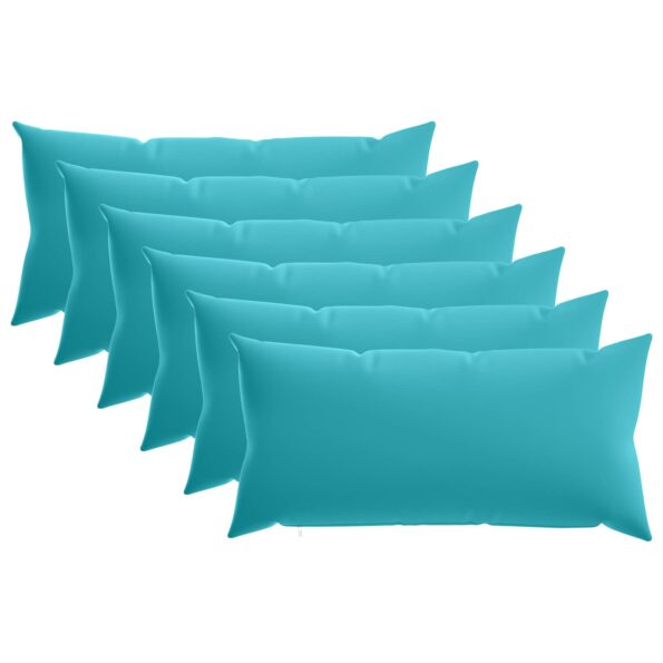 vidaXL Poťah na podložku 6 pcs HEERLEN Tyrkysová 40 x 80 cm Polyester – Obrázok 2