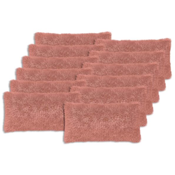 vidaXL Poťah na podložku 12 pcs HEERLEN Ružová 40 x 80 cm PV fleece – Obrázok 2