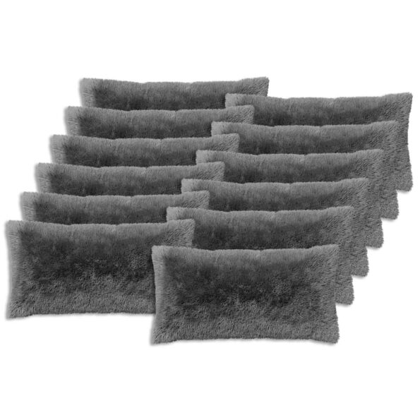 vidaXL Poťah na podložku 12 pcs HEERLEN Svetlosivá 40 x 80 cm – Obrázok 2
