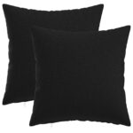 vidaXL Poťah na podložku 2 ks HEERLEN Čierna 45 x 45 cm Látka