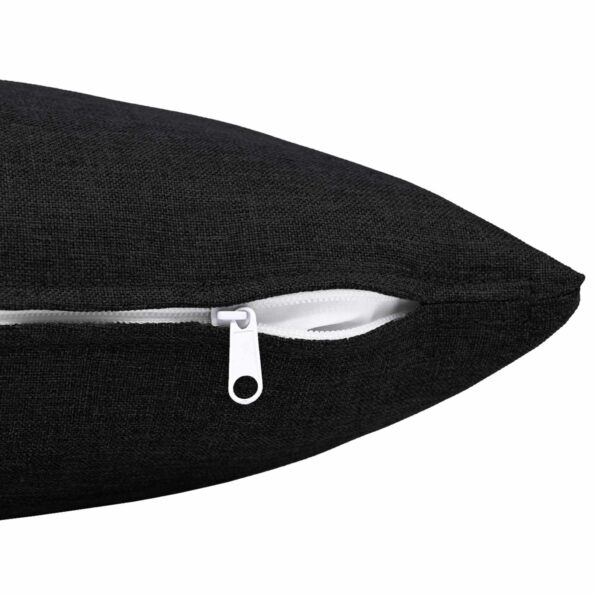 vidaXL Poťah na podložku 2 ks HEERLEN Čierna 45 x 45 cm Látka – Obrázok 4