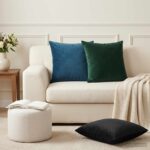 vidaXL Poťah na podložku 2 pcs HEERLEN Tmavozelená 45 x 45 cm Zamat