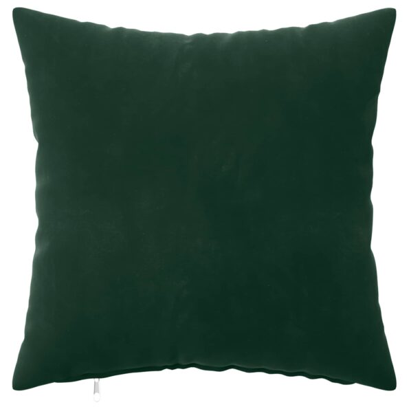 vidaXL Poťah na podložku 2 pcs HEERLEN Tmavozelená 45 x 45 cm Zamat – Obrázok 3
