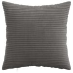 vidaXL Poťah na podložku 6 pcs HEERLEN Tmavosivá 45 x 45 cm manšestr – Obrázok 2