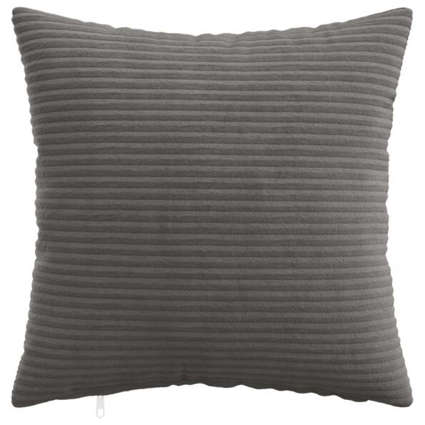 vidaXL Poťah na podložku 6 pcs HEERLEN Tmavosivá 45 x 45 cm manšestr – Obrázok 2