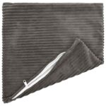 vidaXL Poťah na podložku 6 pcs HEERLEN Tmavosivá 45 x 45 cm manšestr – Obrázok 3