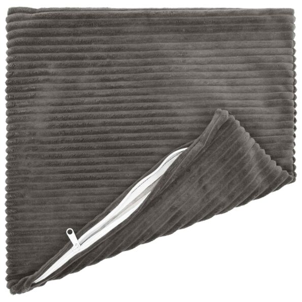 vidaXL Poťah na podložku 6 pcs HEERLEN Tmavosivá 45 x 45 cm manšestr – Obrázok 3